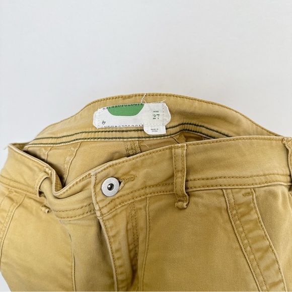 Anthropologie Womens 27 Jefferson Mustard Yellow Slim Utility Pants CN - Picture 10 of 16